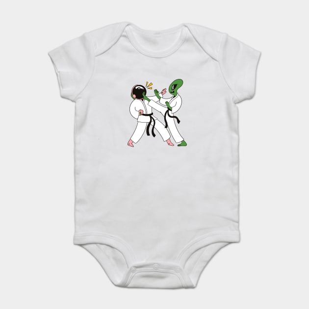 Alien Astronaut Space Karate Baby Bodysuit by Cosmo Gazoo